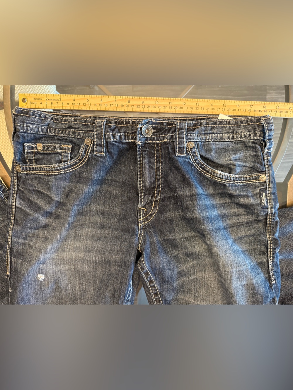 Silver Jeans Men’s Dark Blue Straight Leg Jeans - Picture 7 of 11